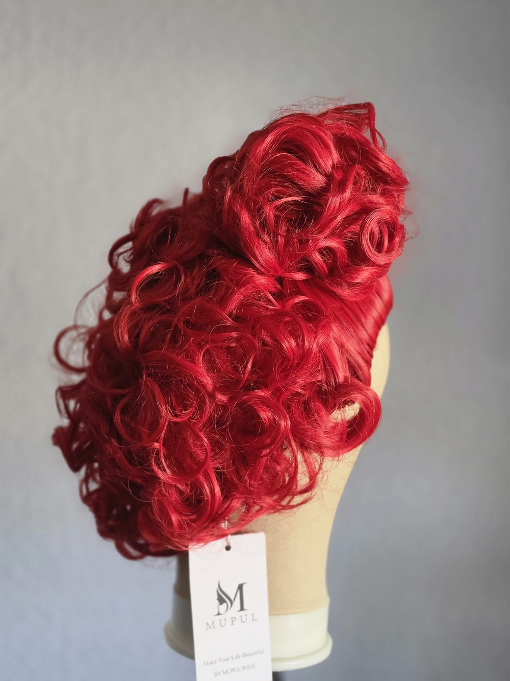 Red Queen Wig Women Two Buns Heat Resistant Synthetic Hair - Picture 11 of 14